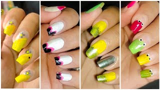 Top 5 +Easy nail art designs for beginners|| Diy nail art designs at home 💅|| nail art 2024