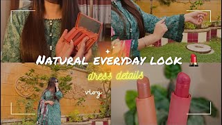 HOW TO LOOK PRETTY IN LESS MAKEUP💄| everyday look for university and job girls| outfit details👗|