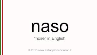 Correct Italian pronunciation of naso, nose