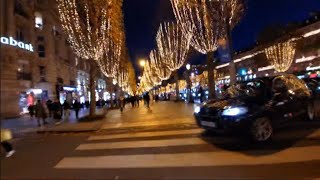 Champs Élysées illuminations direct plus une  manif ? 28/11/2024