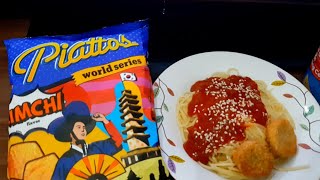 SPAGHETTI KRIPIK KIMCHI #short #videoshort #sarapansimple #breakfast