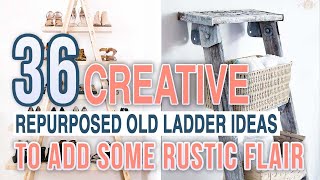 36  Creative Repurposed Old Ladder Ideas To Add Some Rustic Flair