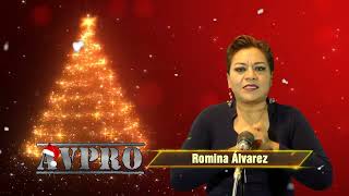 Romina Álvarez presentando Video Navideño AVPRO 2022