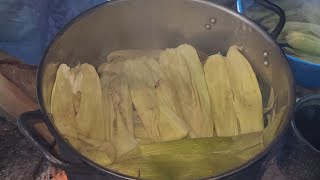 mi mamá preparo tamal de elote para comer, san juan mixtepec juxtlahuaca región mixteca de oaxaca