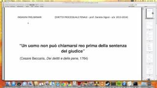 DIRITTO PROCESSUALE PENALE - CENNI/LEZIONE (9)