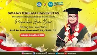 🔴 LIVE |  Pengukuhan Guru Besar Prof. Dr. Erna Hernawati., Ak., CPMA., CA | UPN Veteran Jakarta