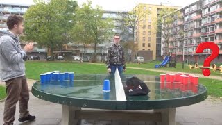 Wij Spelen ''Beer'' Pong + Met Een Onbekend Persoon!