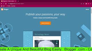 how to create a blogger website