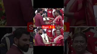 Mohammad Shami received Arjuna Award 🏏❤  #shami #arjunaaward #worldcup2023 #shortsfeed #cricket