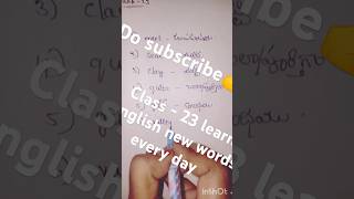 Class - 23 learn english new words every day