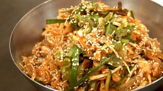 Лучший суп с лапшой из красной фасоли, Korean Spicy Noodle - корейская уличная еда