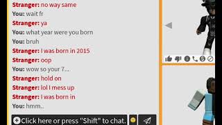 He tried lying about his age in Roblox 😂