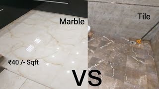 मार्बल लगाये या टाइल || Tile or Marble which flooring is Best || Granite