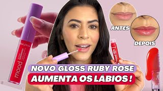 Novo Gloss Plump Ruby Rose que AUMENTA OS LÁBIOS *BARATINHO* por menos de 20 REAIS | Make com Lari