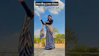 Standing pose ideas in saree/sky portrait/RADHA RAJVANSHI ❤️/#viral #ytshorts #trending #explore