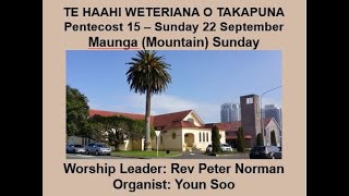 22nd Sept 2024, 10:00am. Northcote Takapuna Methodist Parish.