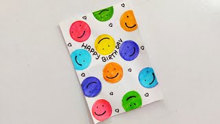 Easy and beautiful white paper birthday card making/birthday card making/happy birthday card