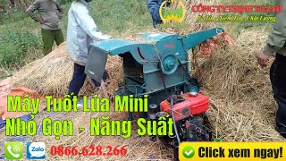 Máy Tuốt Lúa Mini Chạy Xăng Giá Rẻ, Tuốt Lúa Cực Nhanh