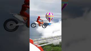 Motor Melompati balon udara,Bike Stunt level 15#shorts#bikestunt#games