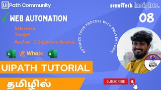 UiPath | Tamil | Web Automation - Selectors Detailed explanation | SreniTechInsights