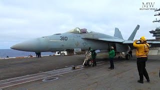 USS Nimitz (CVN 68) Aircraft Carrier Flight Operations in the Pacific Ocean