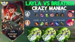 LAYLA VS BREATRIX❗ BUILD ONE SHOT ENEMY DELETE! crazy maniac | build top 1 global Layla