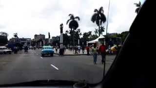 Driving through havana