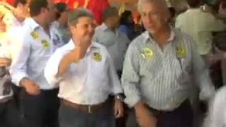 Aécio Neves, Antonio Anastasia e  Itamar Franco fazem campanha em Santa Luzia