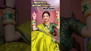 Beautiful sitting poses in saree/royal pose ideas/RADHA RAJVANSHI ❤️/ #viral #ytshorts #shorts