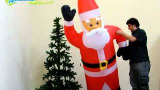 Papai Noel Inflável 240cm c/ Exaustor Interno - 110/220V - Natália Christimas