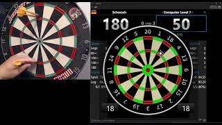 spiel gegen den DartsScorer  2x180 sonst nix besonderes Lach  #darts #dart #180