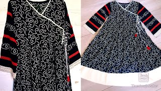 angrakha kurti/frock cutting and stitching easy step by step 2020