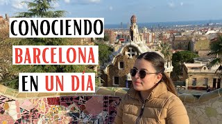 Barcelona en un día🤩: Parc Guell y la Sagrada Familia🏞️/ Viajar en tren en España🚝