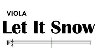 Let It Snow Viola Sheet Music Backing Track Partitura