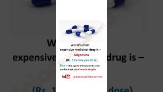 World Most  Expensive Medical Drug#zolgesma #medical #facts #ytshorts #shorts #worldfacts #medicine