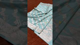 Powder Blue Colour Saree Mashru Silk Leheriya Silk #fashion #onlineshopping #mashrusilk #weaveszone