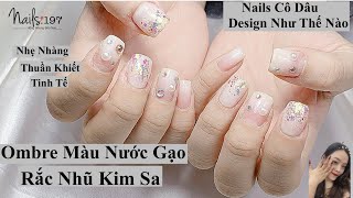 Ombre Nails Cô Dâu Nhẹ Nhàng, Design Móng Tay Đơn Giản, Nhanh