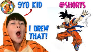 9yo Autistic Savant Draws - Goku | Dragon Ball Z #shorts