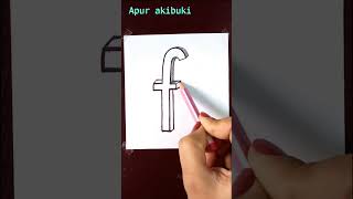 How to draw 3d letter 'f' | Easy 3d letter drawing |#shorts