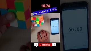 3x3|15.74| Day -3 solve 1 of Mo3 #shorts #rubikscube #cubing #rubik #foryou