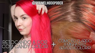 DESCOLORIR A RAIZ SEM DESCOLORANTE? + TONALIZANDO COM CANDY COLOR