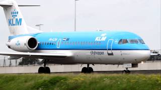 KLM CityHopper, Fokker F-70, PH-KZW at Schipol Taxiway Q 20.08.2011