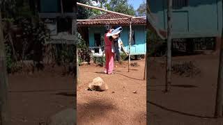 Kebetulan ketemu si neng lagi angkat jemuran #shortvideo #village #jawabarat