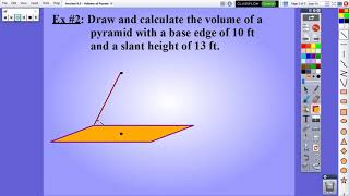 Section 9.5 - Volume of a Pyramid