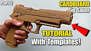 How to make CARDBOARD Sig Sauer | diy cardboard gun | cardboard sig sauer!