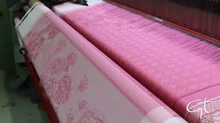 Tissage - Nappe Géraniums rose