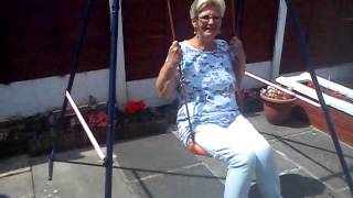 mum on a swing