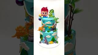 Dinosaur themed cake 🦖 #cakes #shortvideo #youtubeshorts #ytshorts #viralvideo #shortsviral #shorts