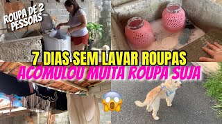 7 DIAS SEM LAVAR ROUPAS | ACOMULOU MUITA ROUPA SUJA 😱