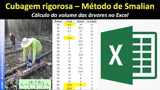 BF 24 - CUBAGEM RIGOROSA - Método SMALIAN - Cálculo volume no Excel